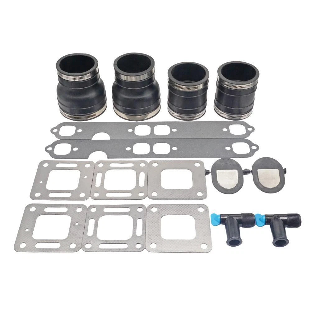 Exhaust Manifold Kit with Bellow Gasket for Mercruiser 3" V8