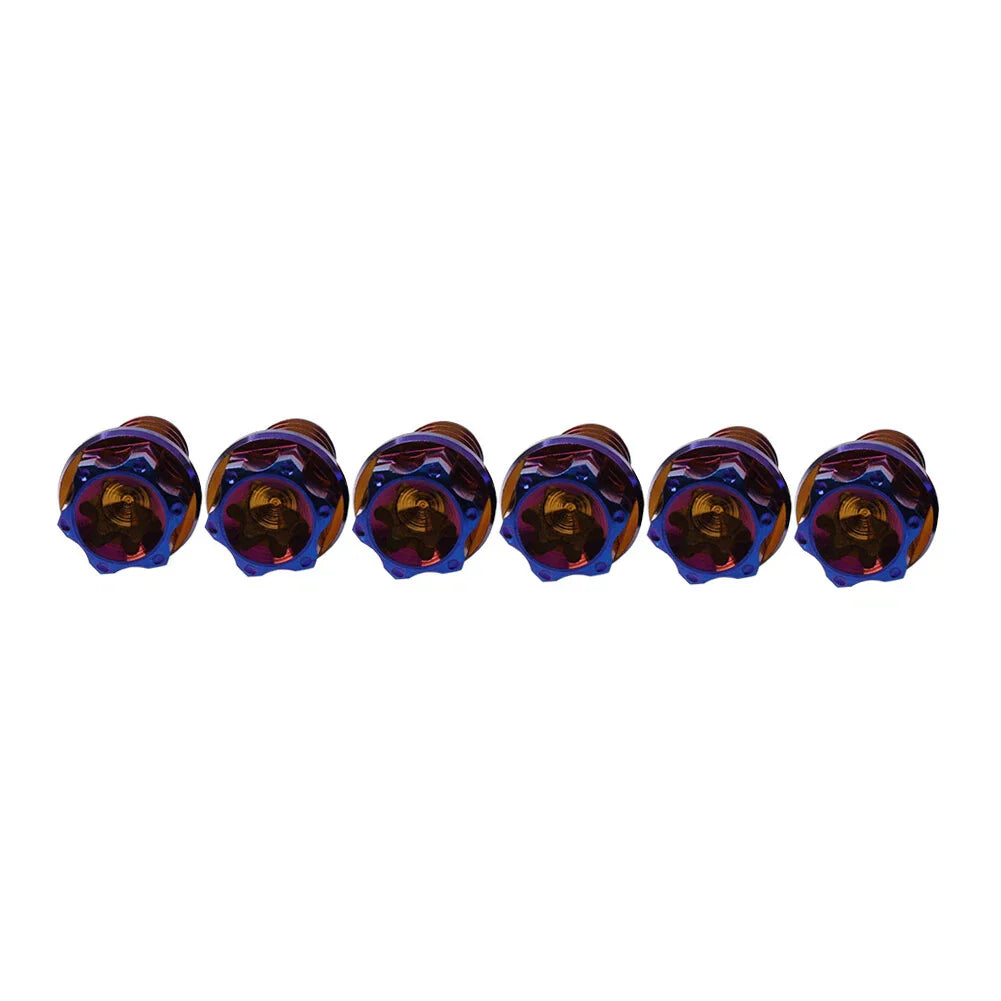6pcs M6x30mm Titanium Torx Head Flange Screws for Bike Bicycle Motorcycle