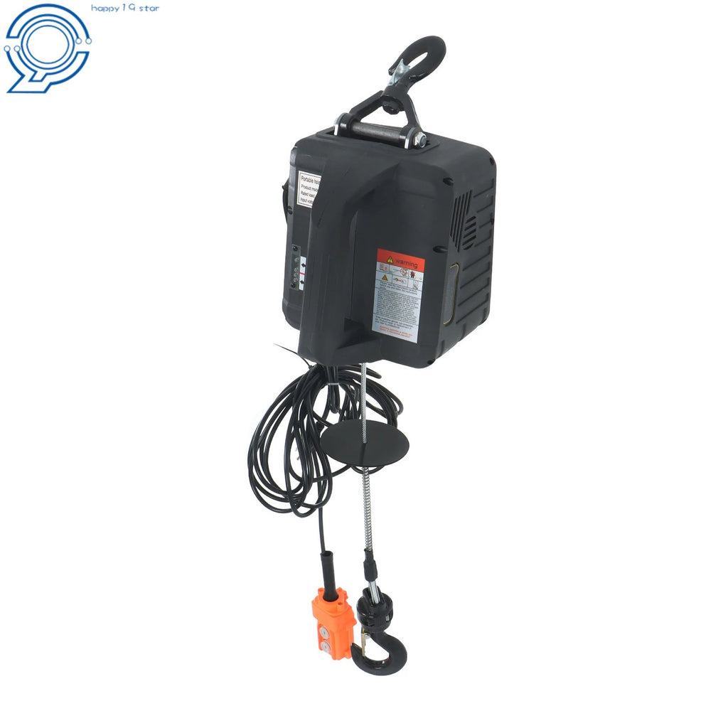 Electric Hoist Winch with Wired and Wireless Remote Control (1100 lbs)