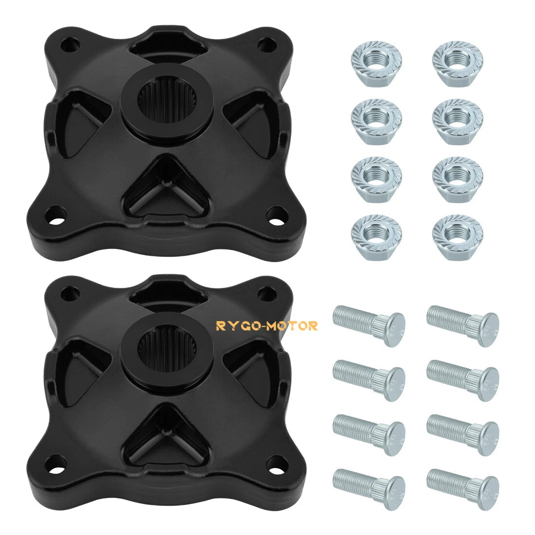 2X Rear Wheel Hub & Bolts Nuts for Polaris Sportsman 335 400 500 4X4 (1996–2002)