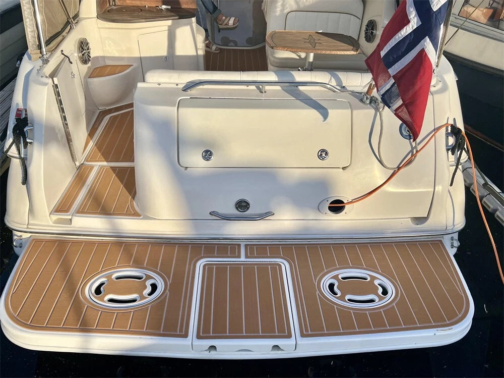 Swim Platform Cockpit Pad for Sea Ray Sundancer 290 (1997–2001) EVA Teak Floor