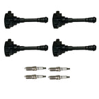 Set of 4 Ignition Coils & Spark Plugs for Nissan Juke Turbo (2010–2019)