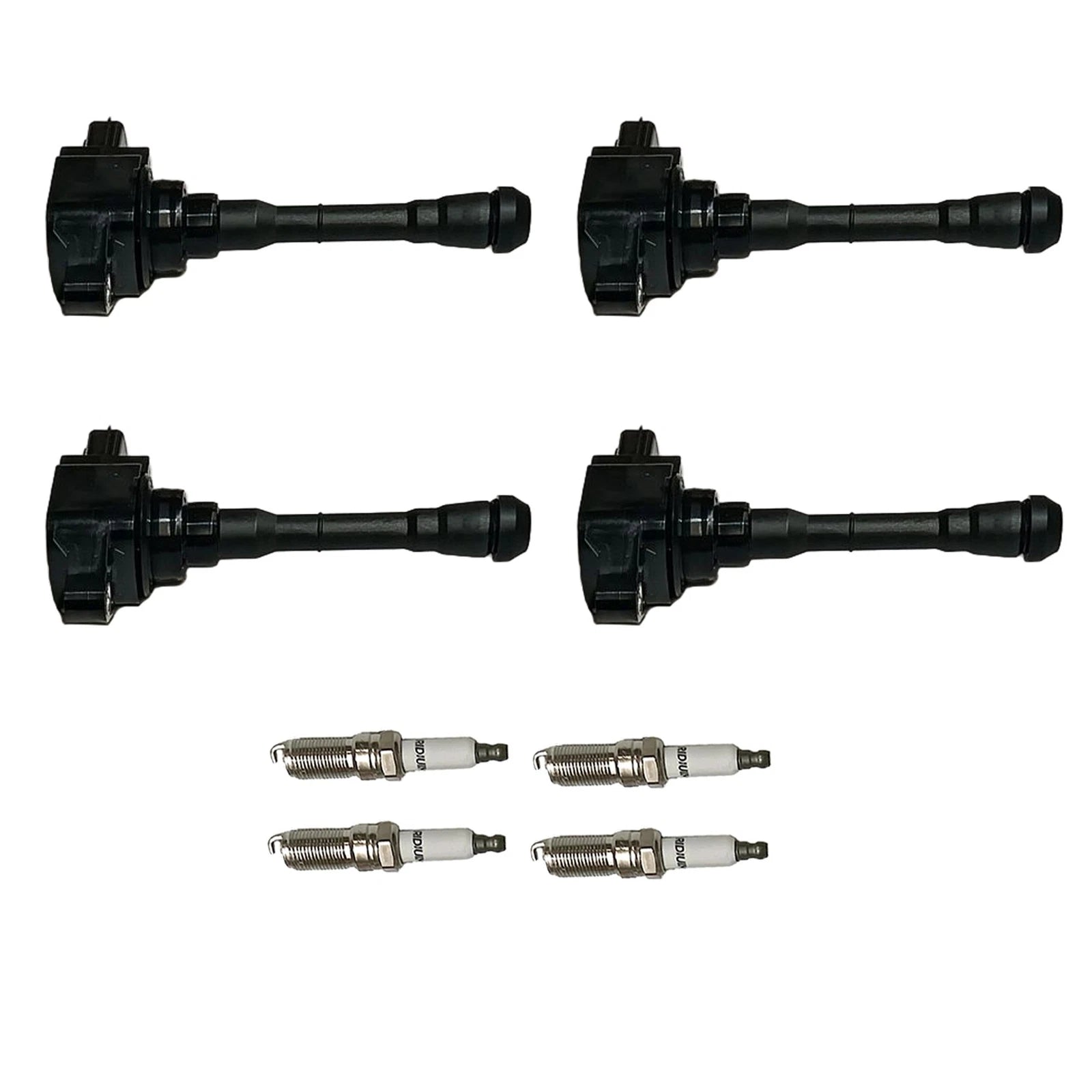 Set of 4 Ignition Coils & Spark Plugs for Nissan Juke Turbo (2010–2019)
