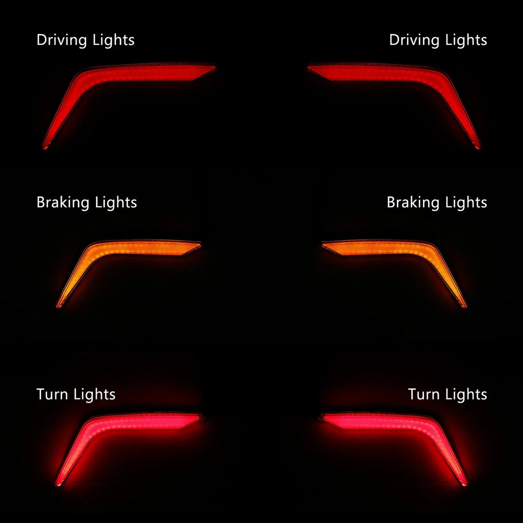 Rear Saddlebag Turn Brake Light Accents for Honda Goldwing GL1800 (2018-2024)