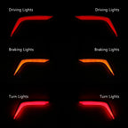 Rear Saddlebag Turn Brake Light Accents for Honda Goldwing GL1800 (2018-2024)