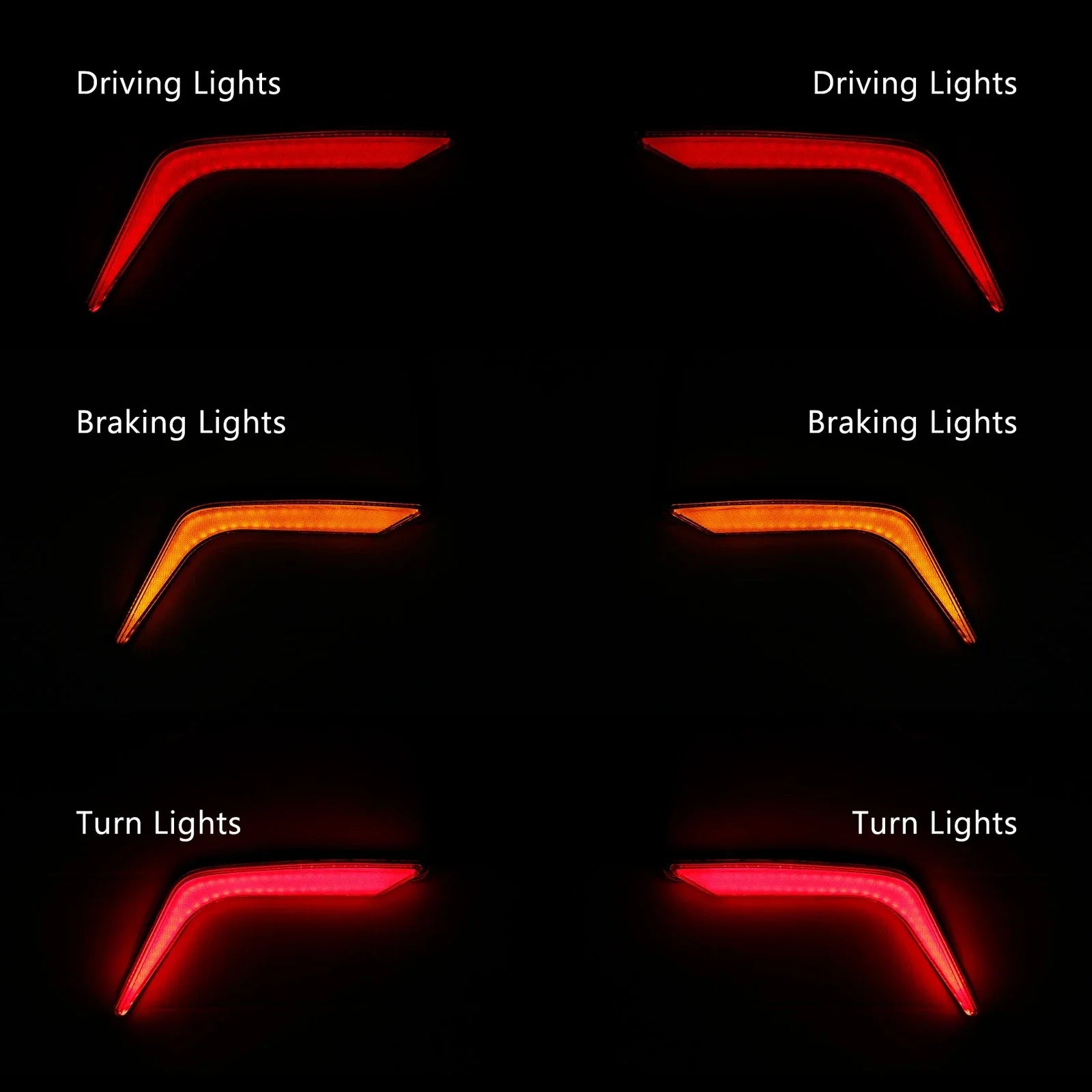 Rear Saddlebag Turn Brake Light Accents for Honda Goldwing GL1800 (2018-2024)