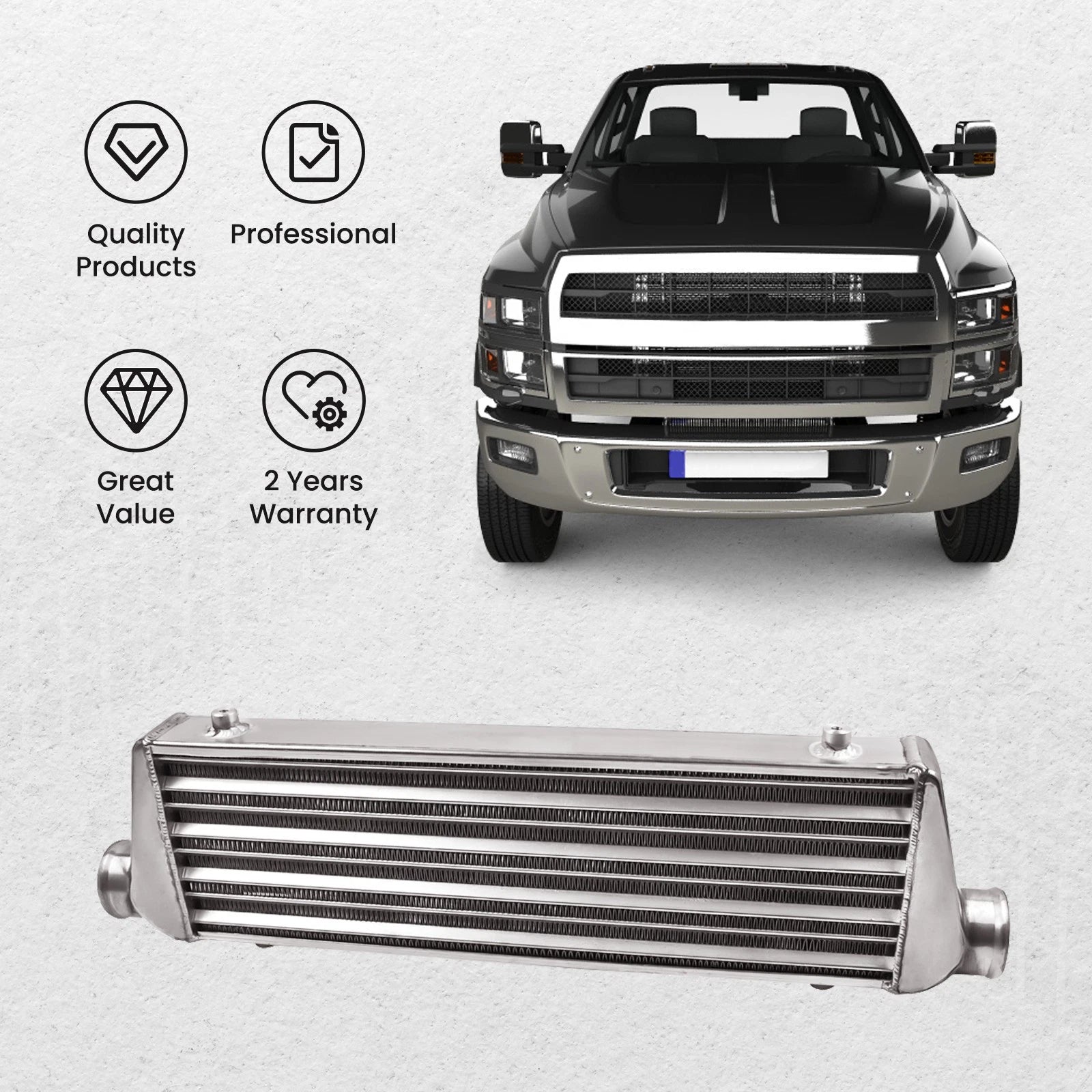 2.5" Universal Inlet & Outlet Tube & Fin Intercooler Piping Kit