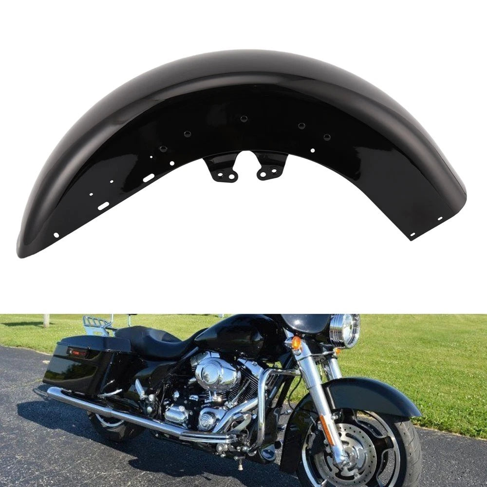 Front Fender for Harley Touring Street & Road Glide (2014–2024) Vivid Black