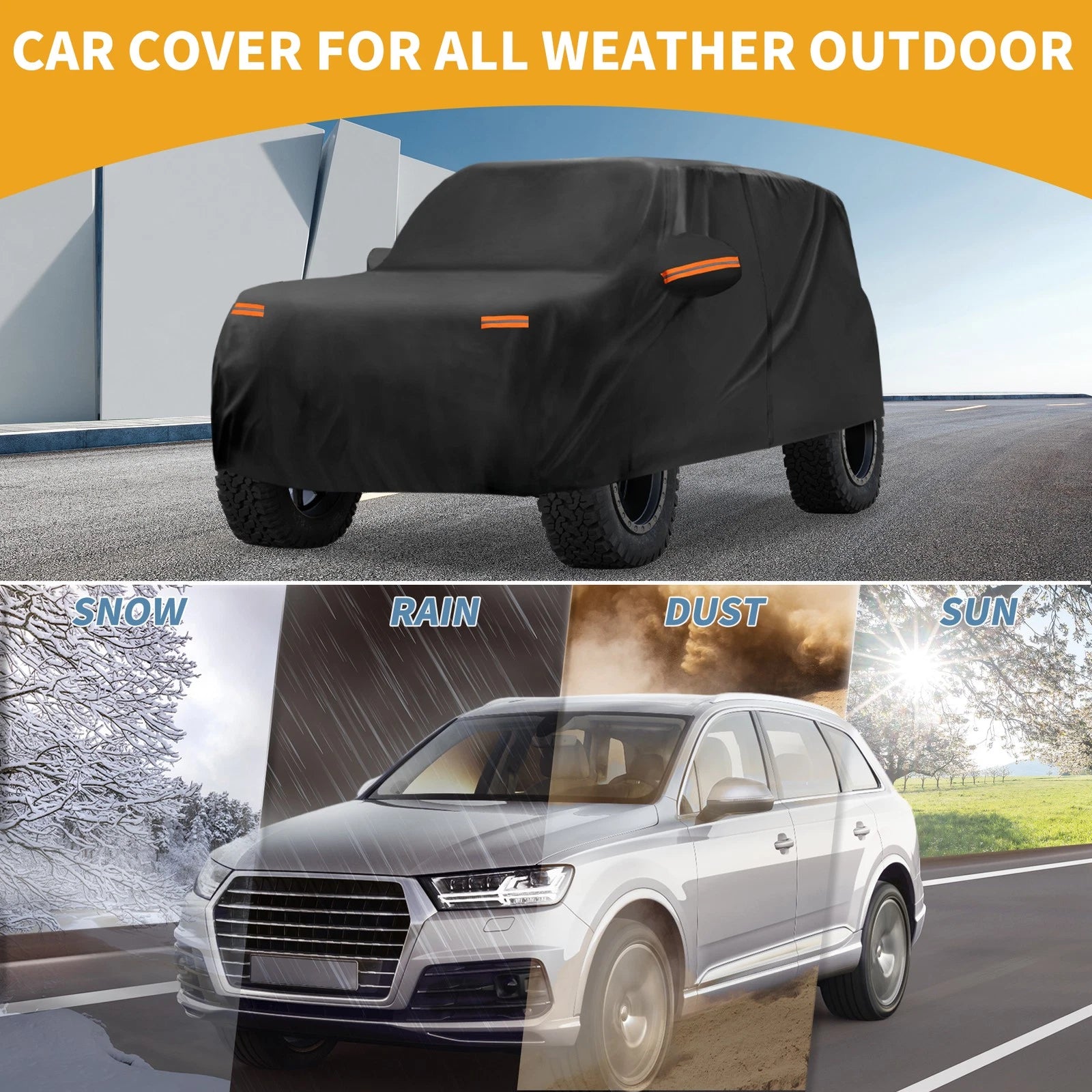 Car Cover Waterproof All Weather for Lexus GX (190T-PU)