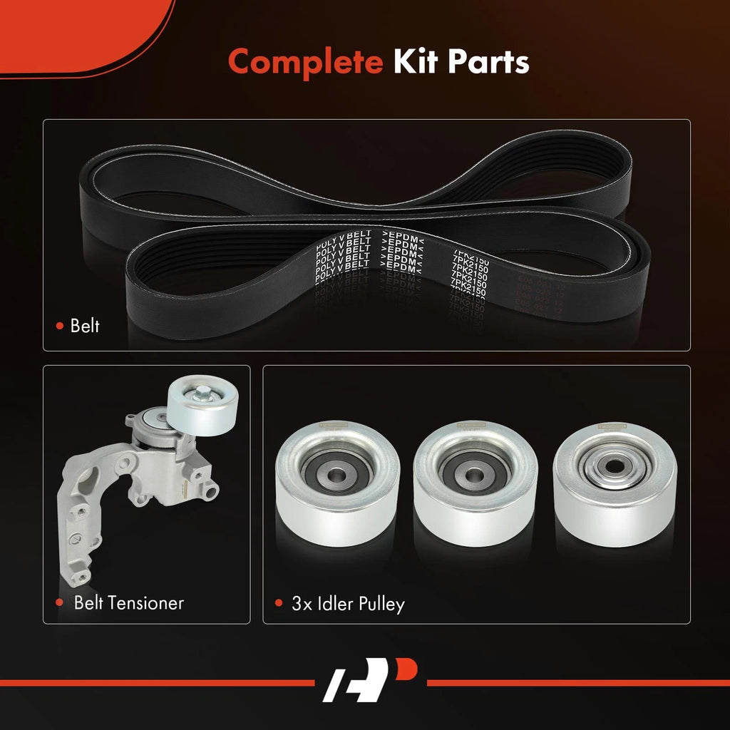 Serpentine Belt Drive Component Kit for Toyota Tundra 2011–2014 4Runner