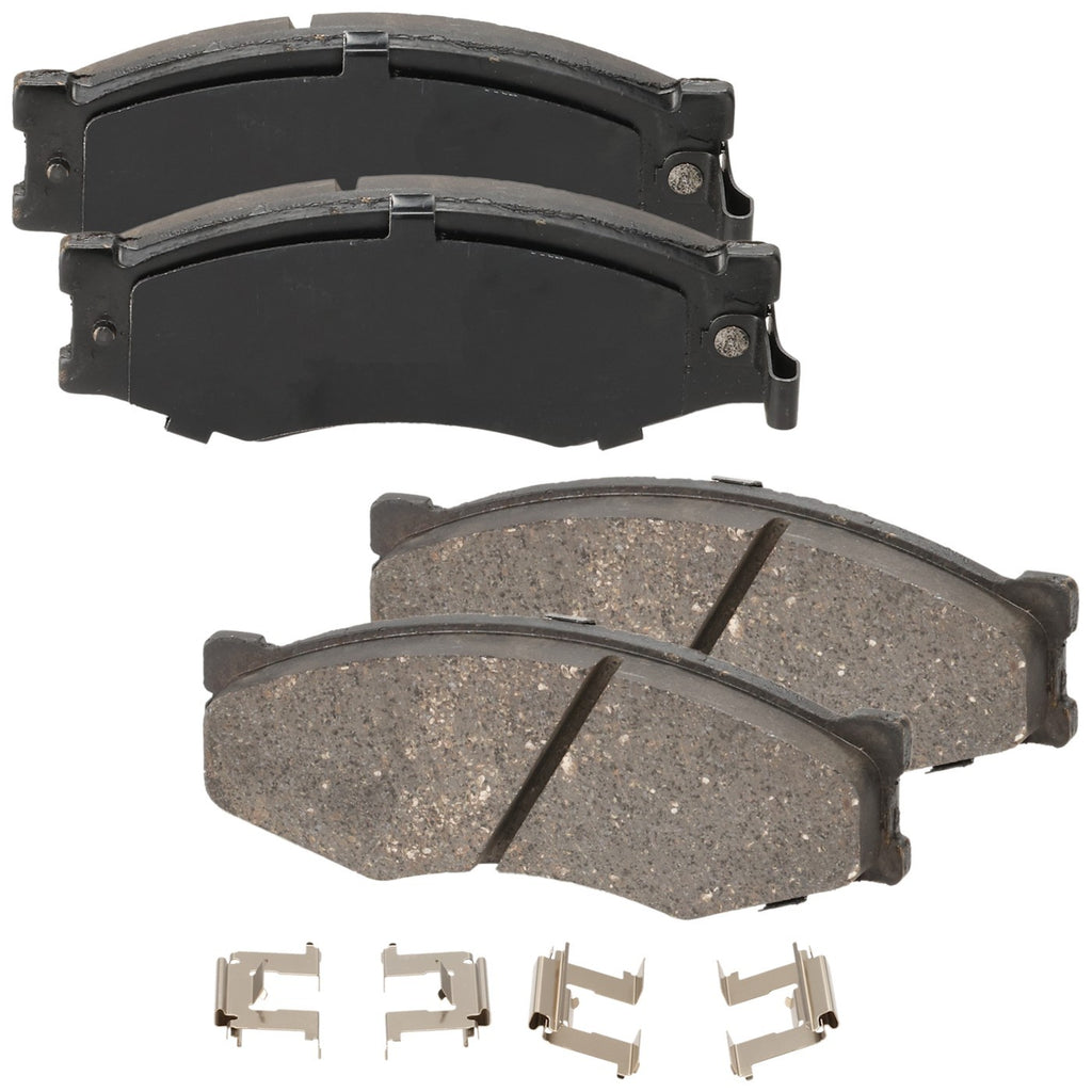 Set of 4 Front Ceramic Brake Pads for Nissan D21 RWD (1986–1994)