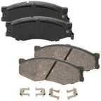 Set of 4 Front Ceramic Brake Pads for Nissan D21 RWD (1986–1994)