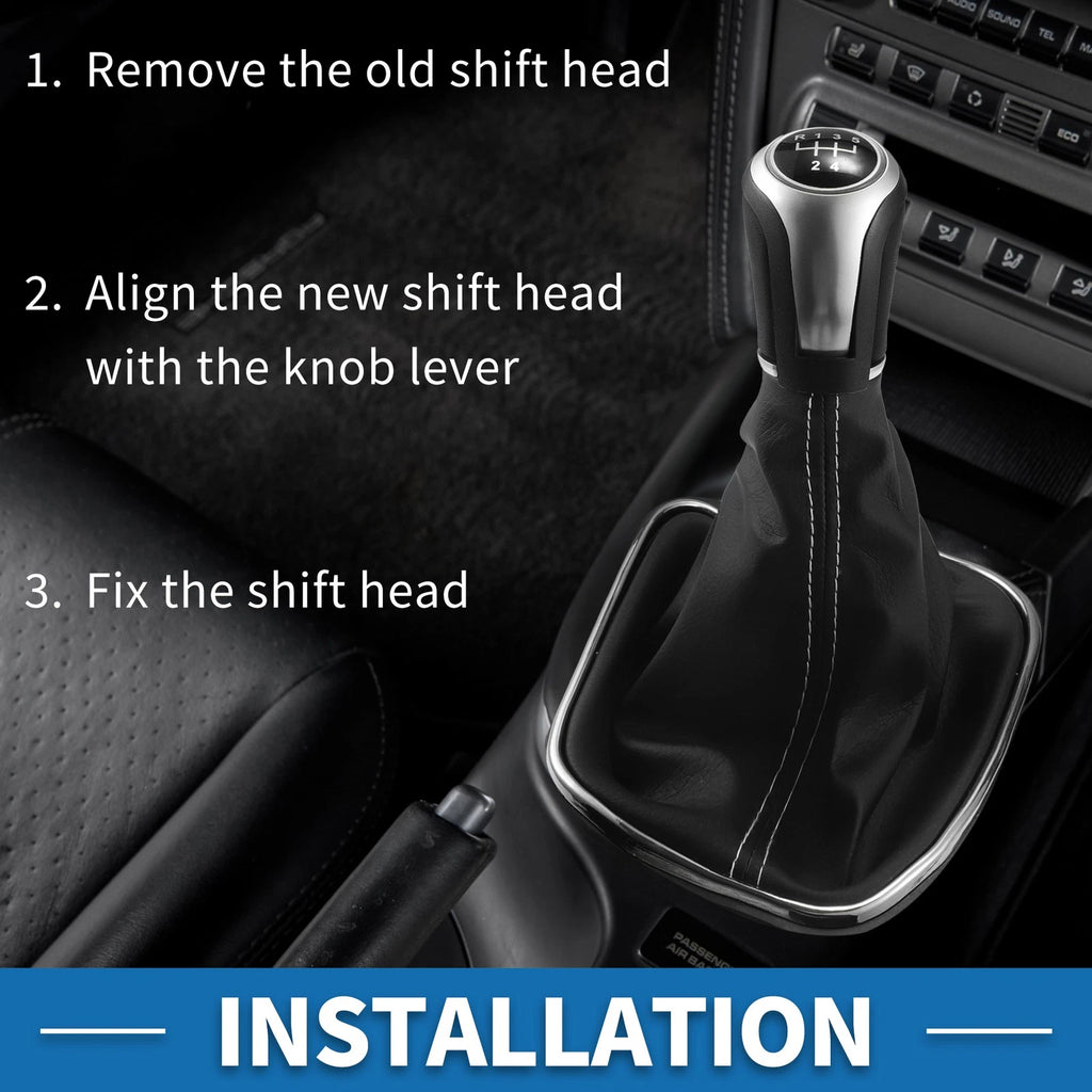 5 Speed Manual Gear Shifter Knob with Cover for Volkswagen Jetta (2006–2010)