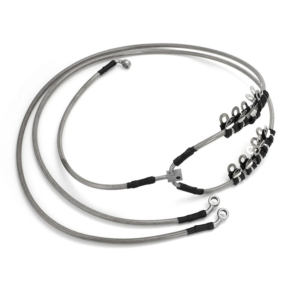 64 Inch Front Braided Brake Hose Line Kit for Can-Am Maverick X3 Turbo (2017–2023)