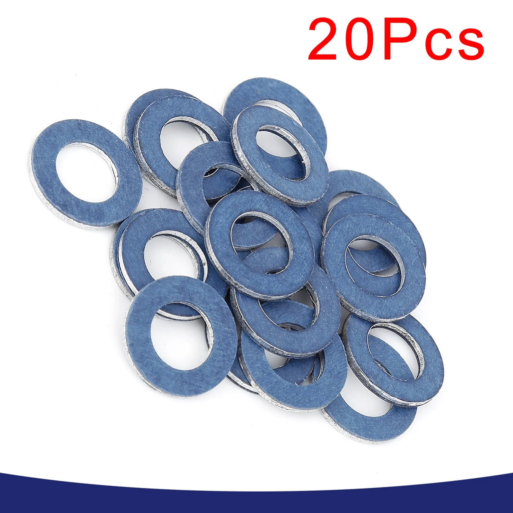 Set of 20 M12 Blue Oil Drain Plug Gaskets for Toyota (90430-12031)