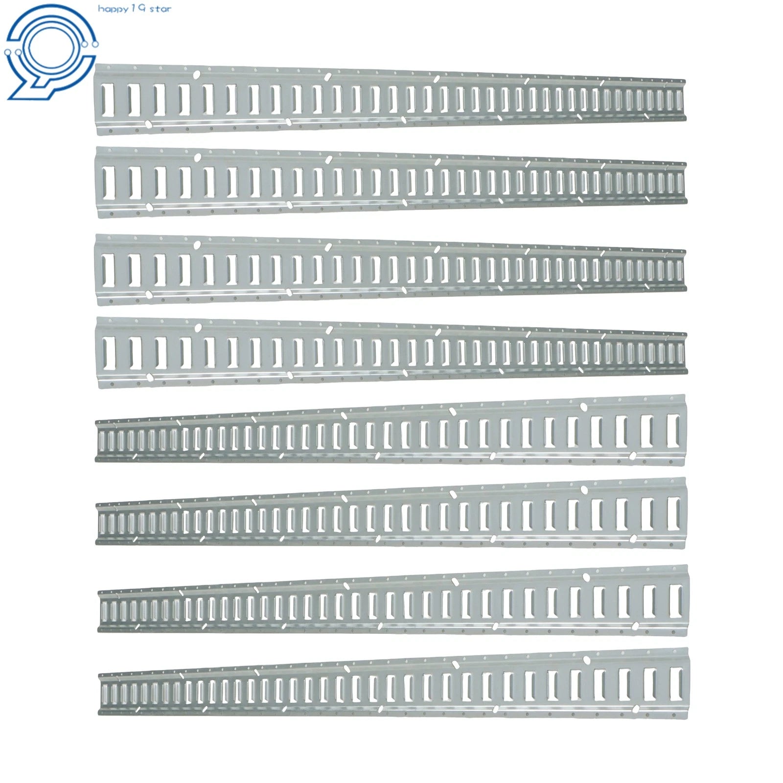 Set of 8 Galvanized Steel E Track Tie Down Rails for Trucks