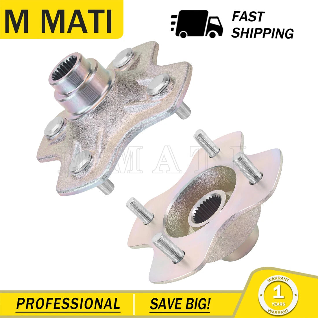 2 Rear Wheel Hubs for Honda Rancher 420 2x4 TRX420TM1 (2014–2024)