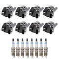Set of 8 Ignition Coils & Spark Plugs for Avalanche Camaro V8