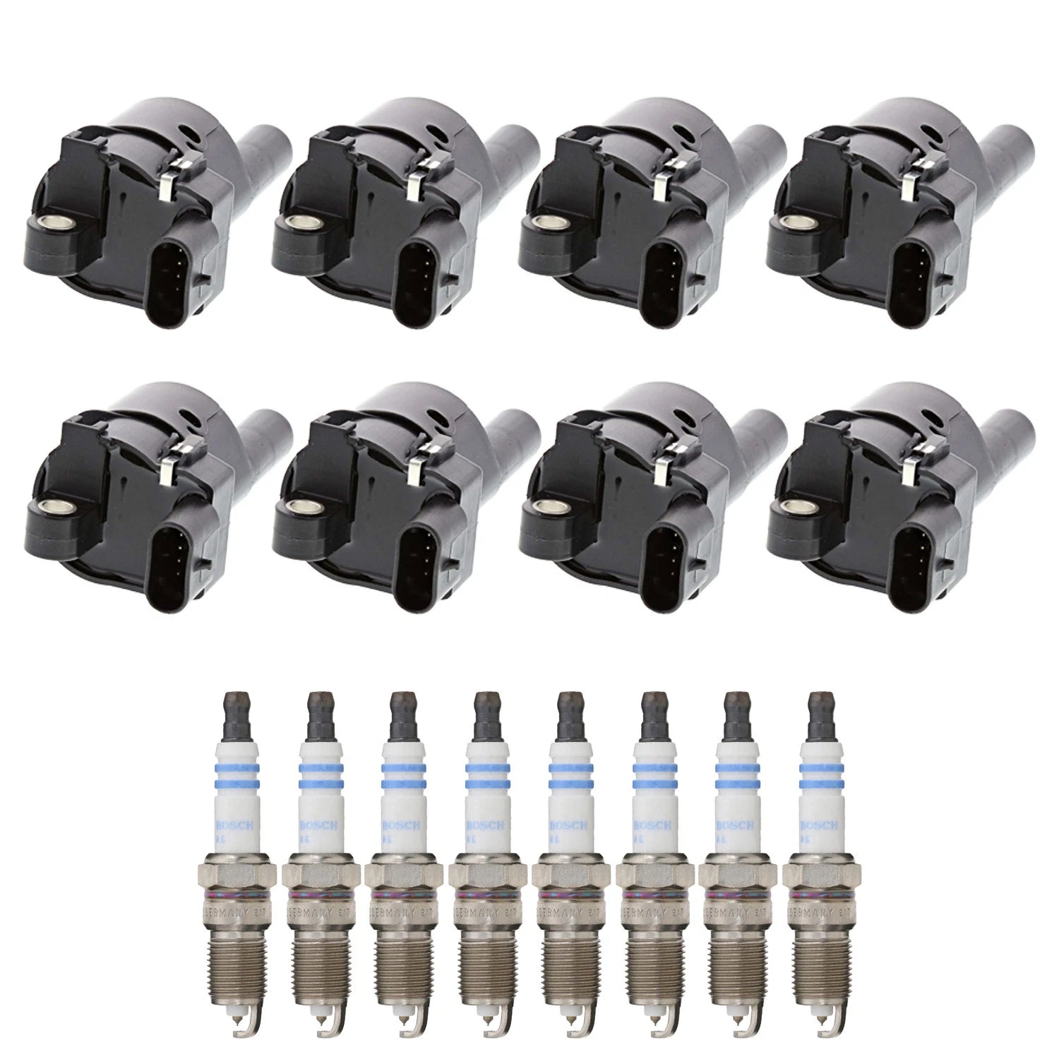 Set of 8 Ignition Coils & Spark Plugs for Avalanche Camaro V8