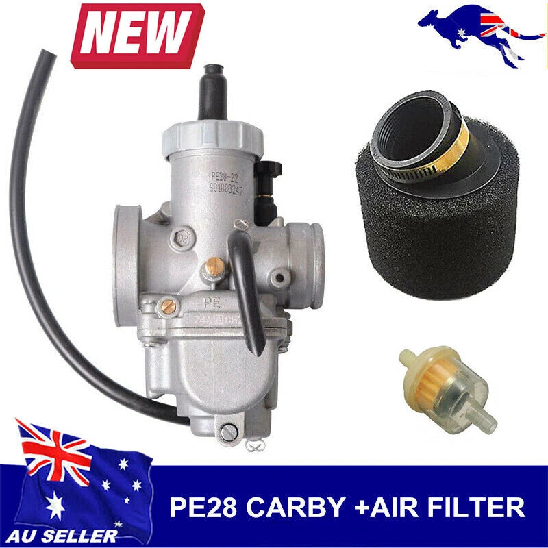 PE28 Carburetor + Air Filter + Fuel Filter for PIT PRO Dirt Bike (160cc-190cc)