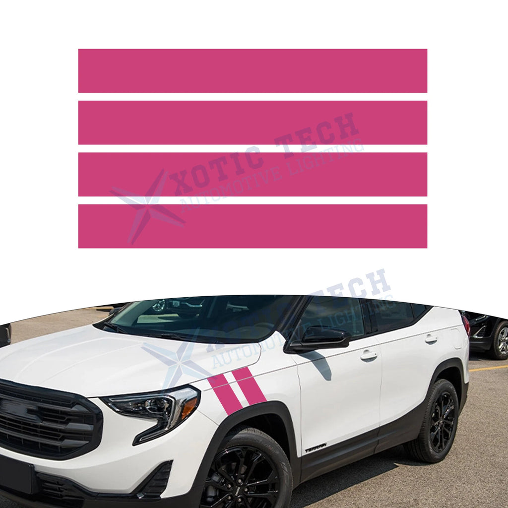 Racing Hood Side Fender Stripe Decal for GMC Sierra Terrain Acadia (—)