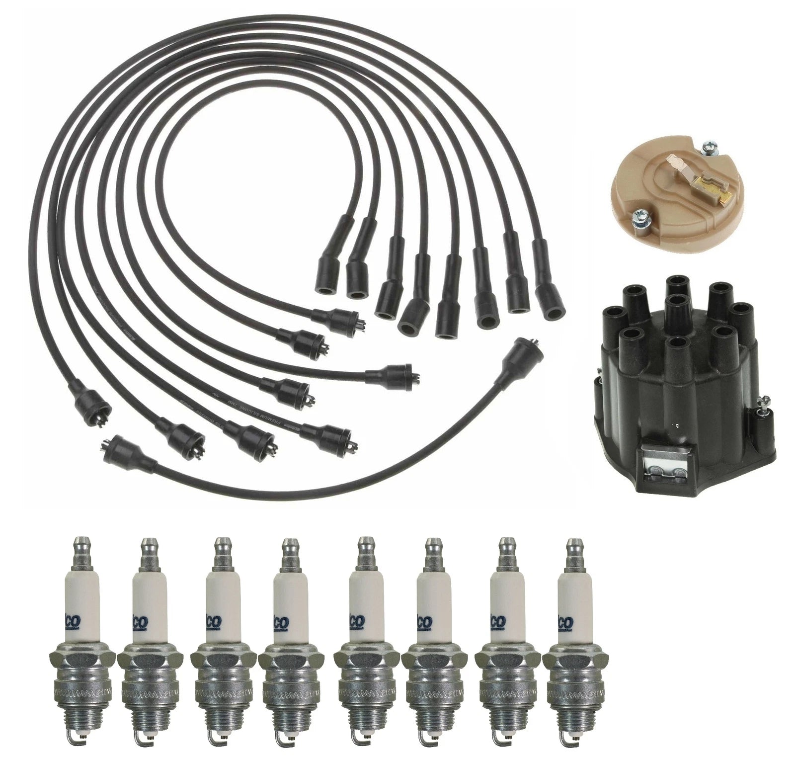 ACDelco Ignition Kit for Chevrolet 6.6 V8 - Rotor, Cap, Wires, Plugs
