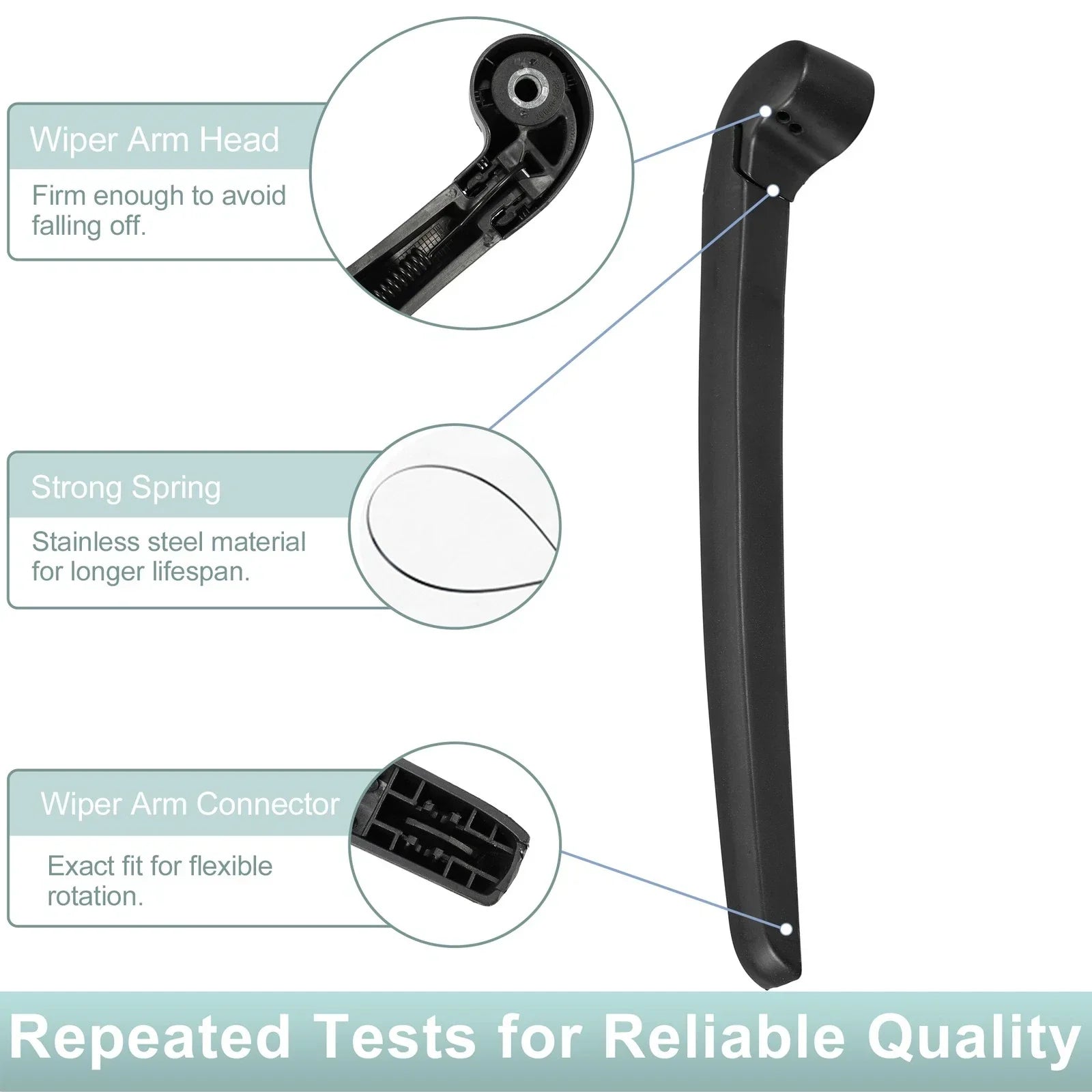 Rear Wiper Blade Arm Set for Porsche Cayenne Hybrid (2010-2017)