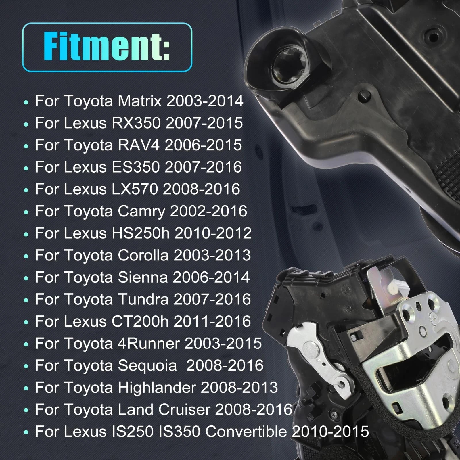 Front Left Door Lock Actuator Motor for Toyota 4Runner (69040-06180)