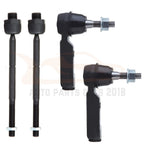 Set of 4 Front Inner Outer Tie Rod Ends for Jeep Liberty (2002–2004)