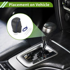 Gear Shift Knob Cover for Nissan Rogue (2017–2020) Black Carbon Fiber Blue