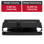 5th Wheel Gooseneck Hitch for Trailer (25,000 lbs, 2-5/16" Bent Plate Ball)