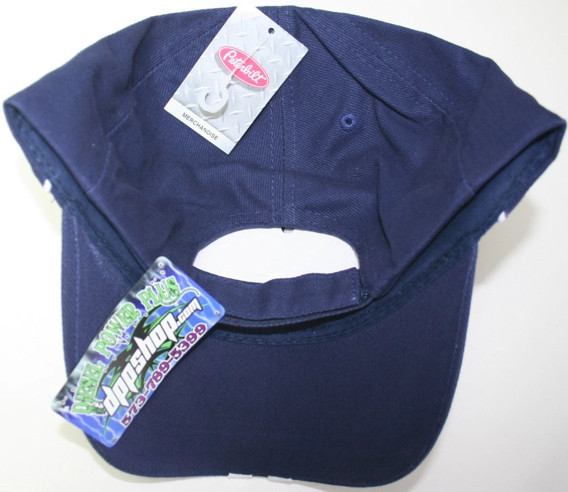 Navy Sport Stripe Cap for Peterbilt Motors (Blue/White)