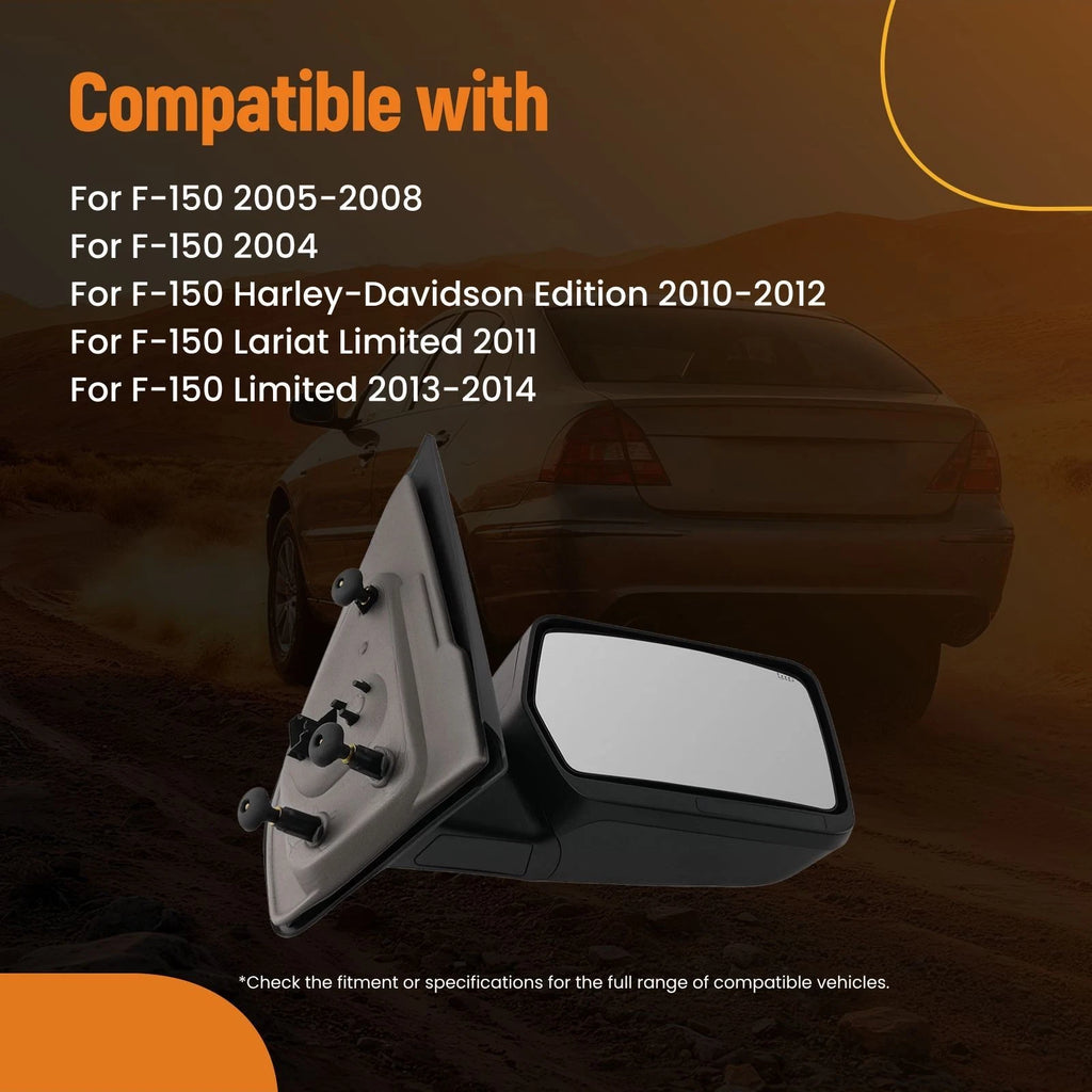 Power Door Mirror for Ford F-150 XL (2009–2014) 8L3Z17682EA Black
