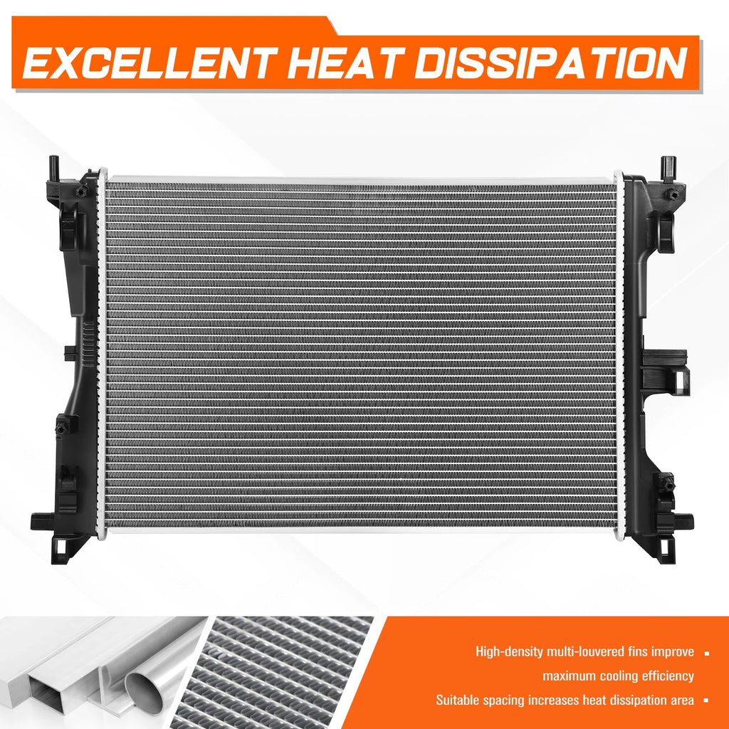 Aluminum Cooling Radiator for Fiat 500X Renegade (2019–2023) DPI-13904