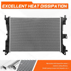 Aluminum Cooling Radiator for Fiat 500X Renegade (2019–2023) DPI-13904