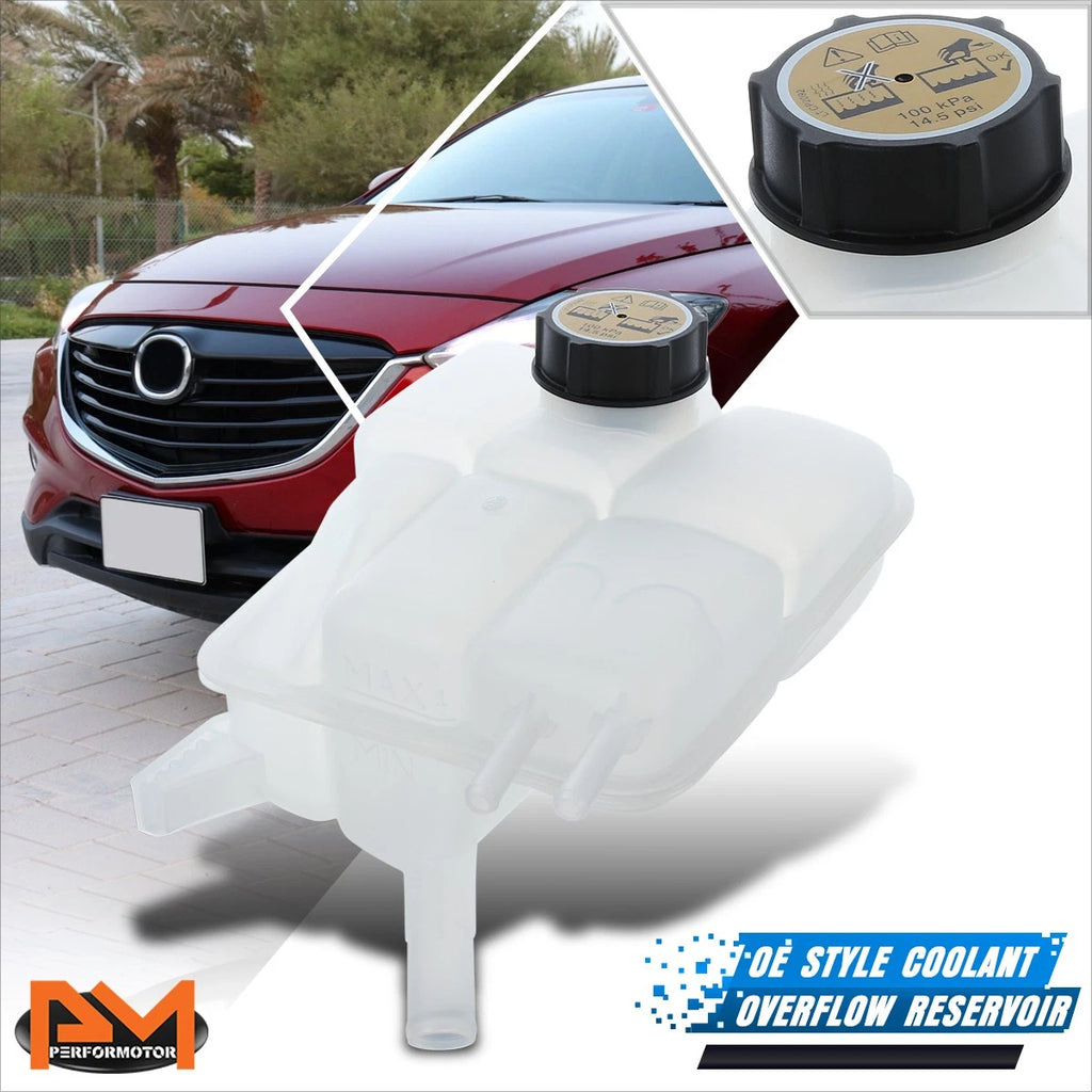 Coolant Overflow Tank Reservoir w/Cap for Mazda 3 2.0L (2012–2013)