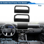 Air Condition Outlet Vent Trim Cover Frame for Toyota Tacoma (2016–2023) Black Woodgrain