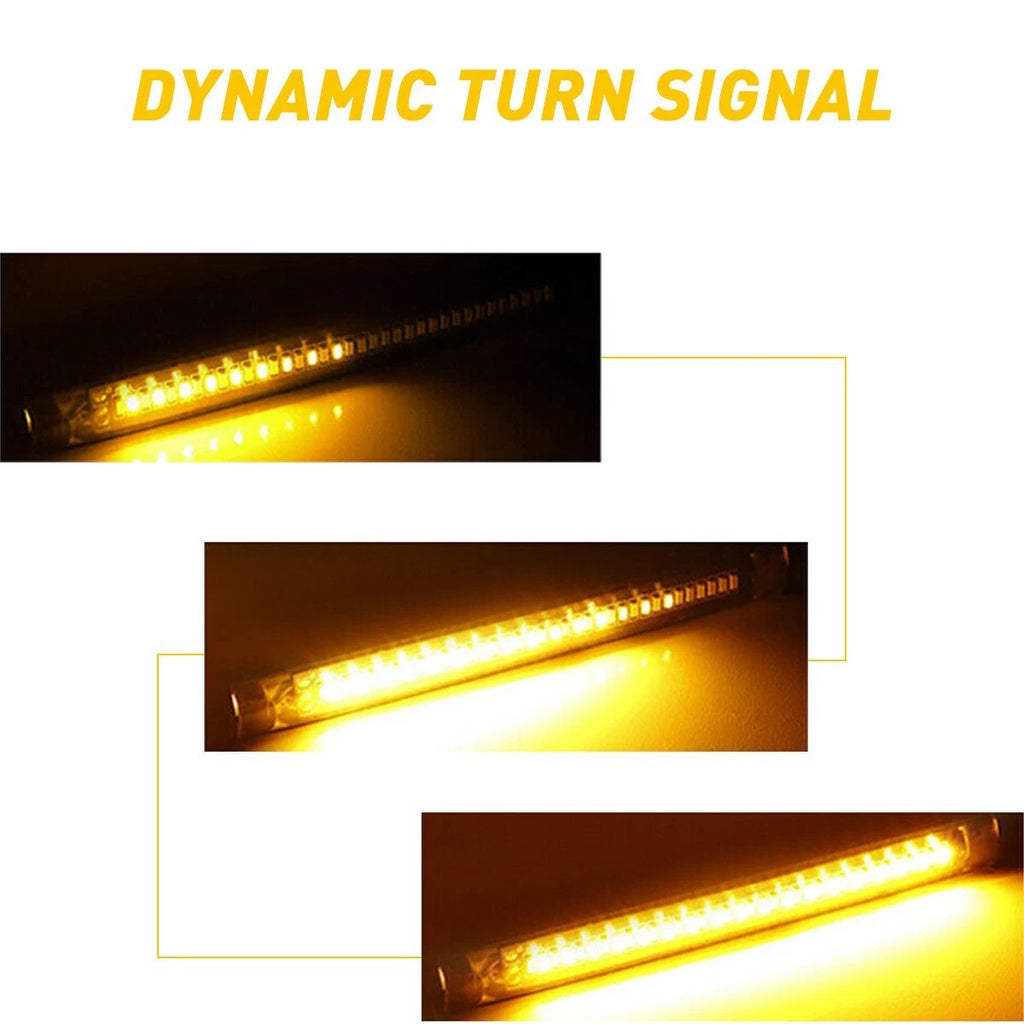 2X Switchback LED Turn Signal Light Strips for Motorcycle