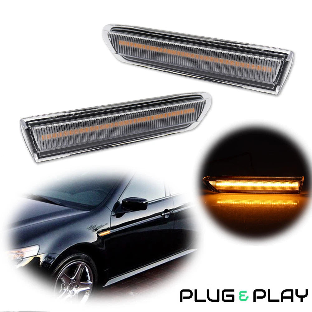 LED Front Fender Side Marker Parking Lights for Acura TL (2004–2008)