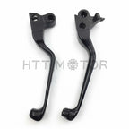 Black Smooth Wide Blade Levers for Harley-Davidson Road King (2014–Present)