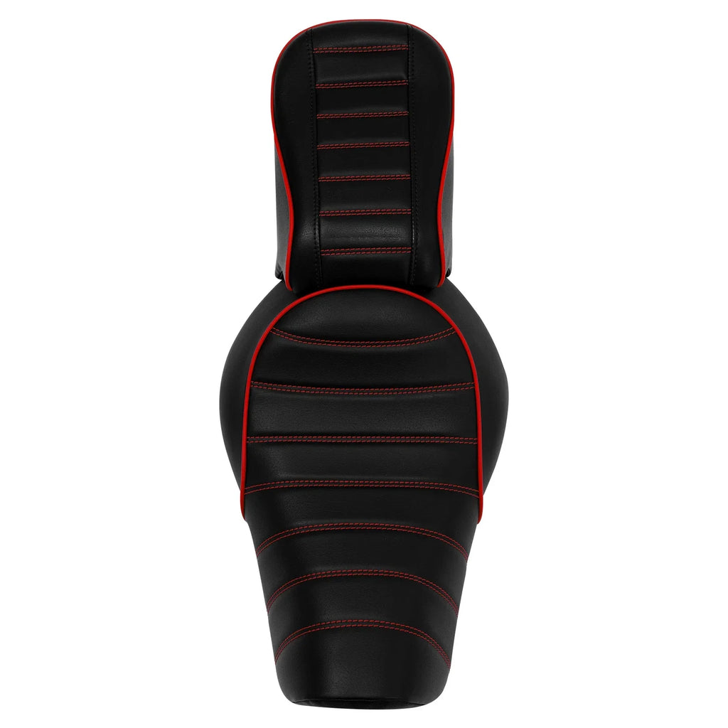 Driver & Passenger Seats for Harley Iron 883 XL883N (2016-2022) Black Red