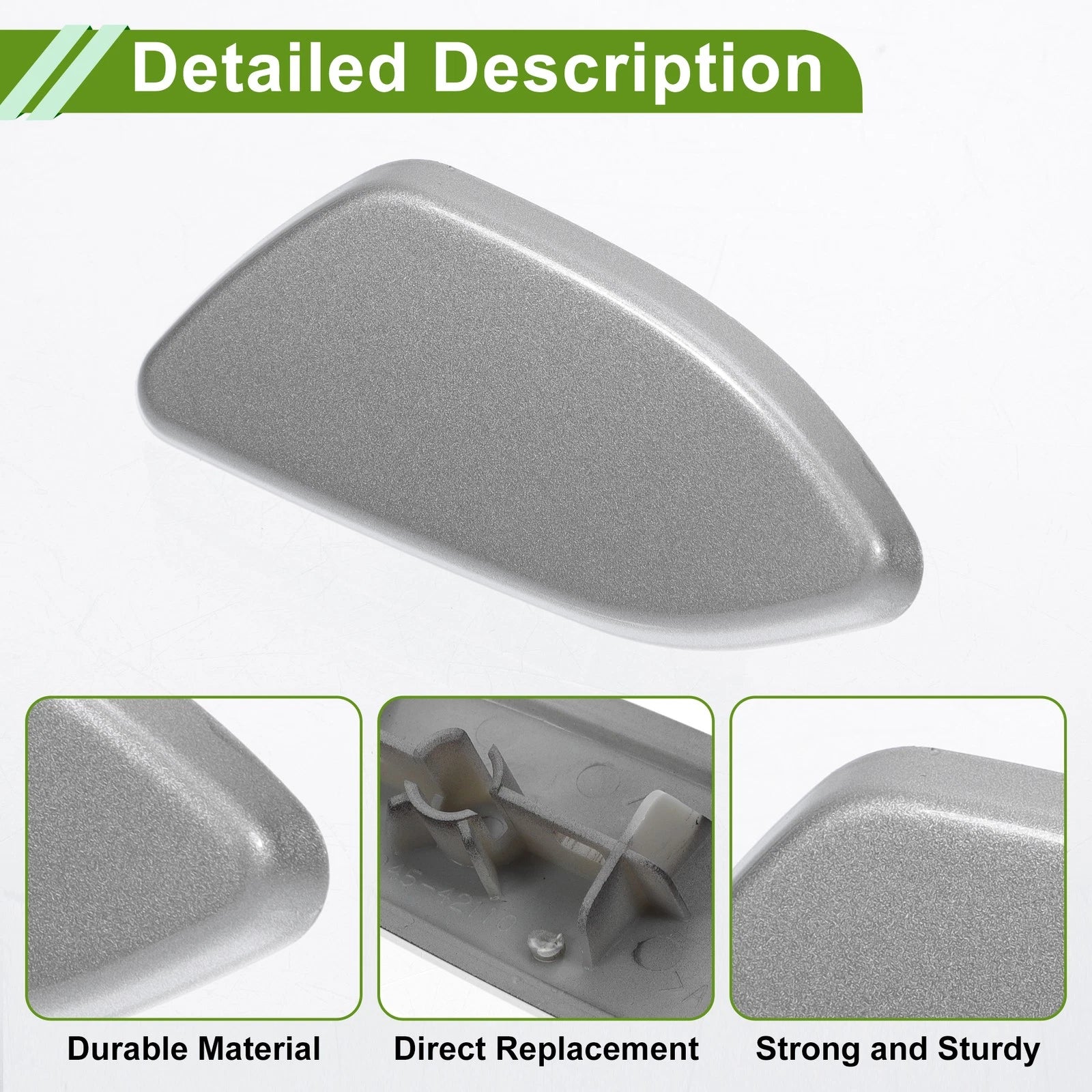 Front Left Washer Nozzle Cover for Toyota Rav4 (2010–2012) 8504542110 Silver Tone