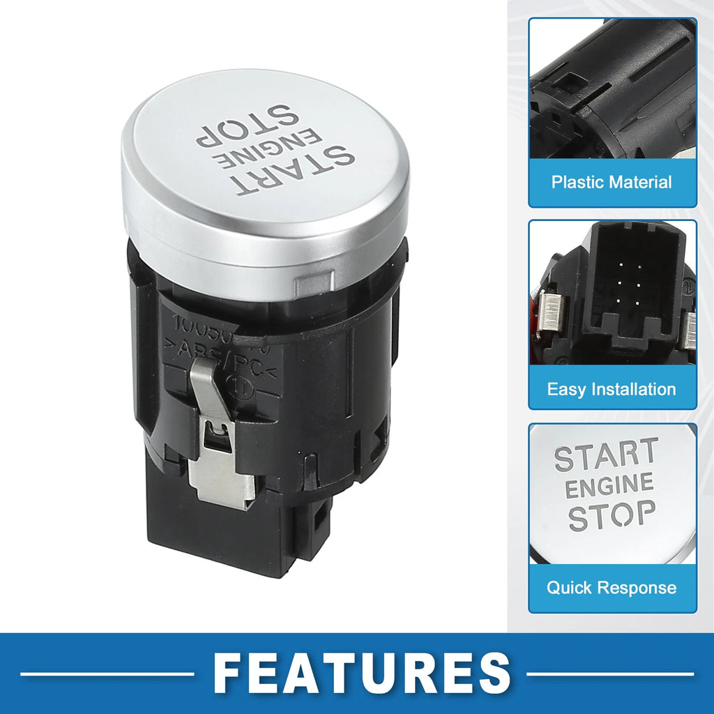 Engine Start Stop Switch Button for Audi A8 (2014–2016) No.4H1905217A Silver