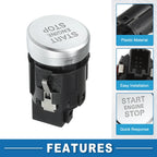 Engine Start Stop Switch Button for Audi A8 (2014–2016) No.4H1905217A Silver