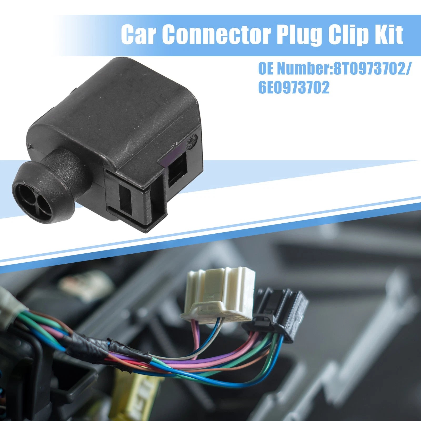Set of 2 ABS Sensor Connectors No.8T0973702/6E0973702 for VW Audi 