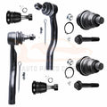 Set of 6 Front Ball Joints & Outer Tie Rod Ends for Infiniti QX56 QX80 (2004–2020)