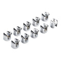 10X Glass Shelf Support Clamp Brackets for Chrome Shelves (6-8mm)