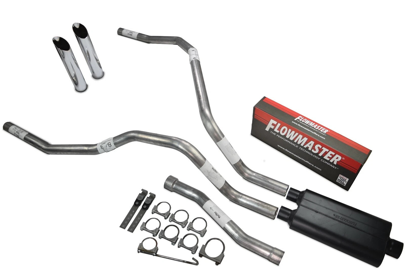 Dual Exhaust Tips for Nissan Titan (2004–2006) 2.5 Inch Slash Cut