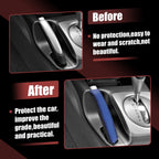 Faux Leather Handbrake Cover for Ford Mustang (2015–2021) Black Blue