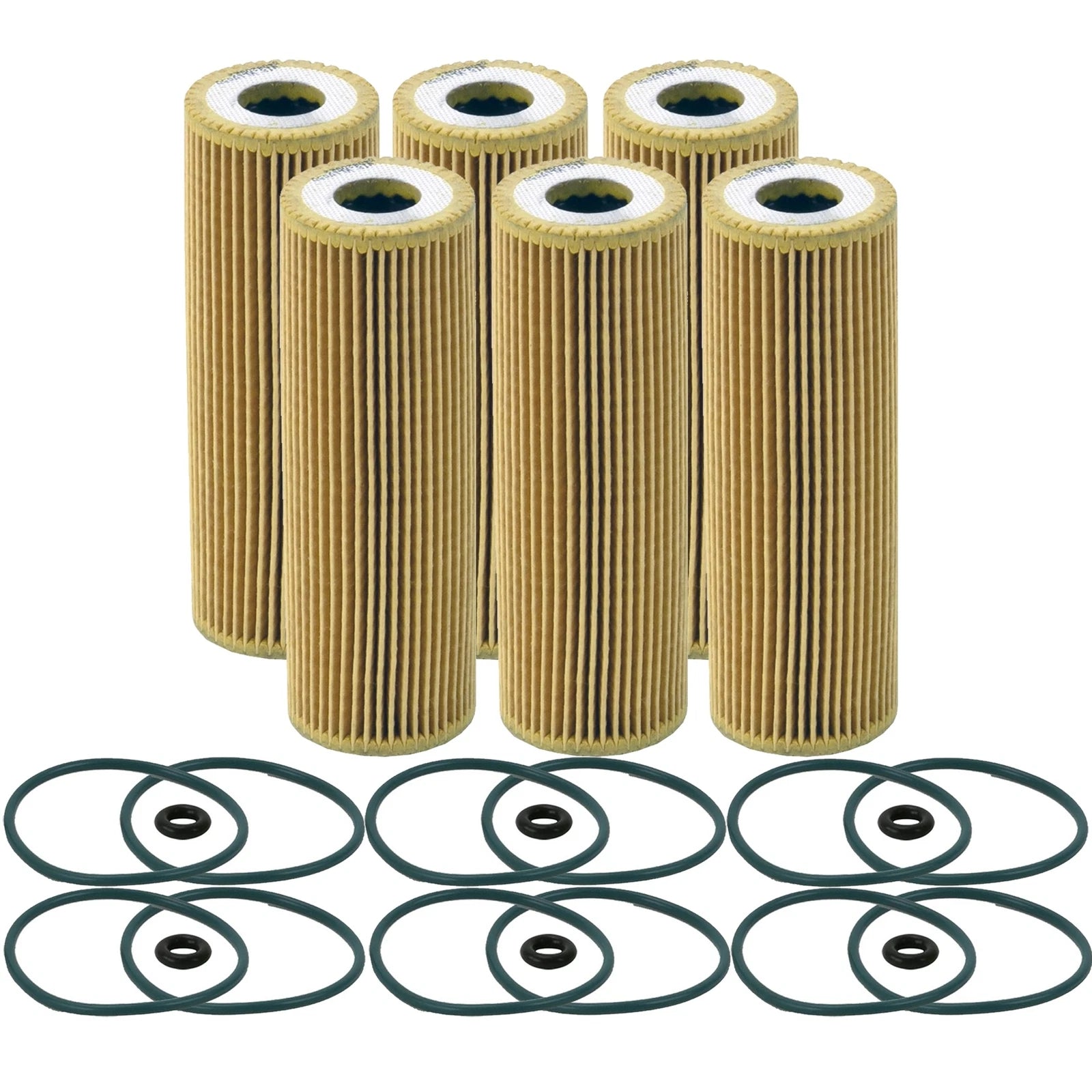 Set of 6 Engine Oil Filters for Ford Lincoln V6 Turbo